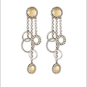 John Hardy Pali Gold & Silver Chandelier Earrings